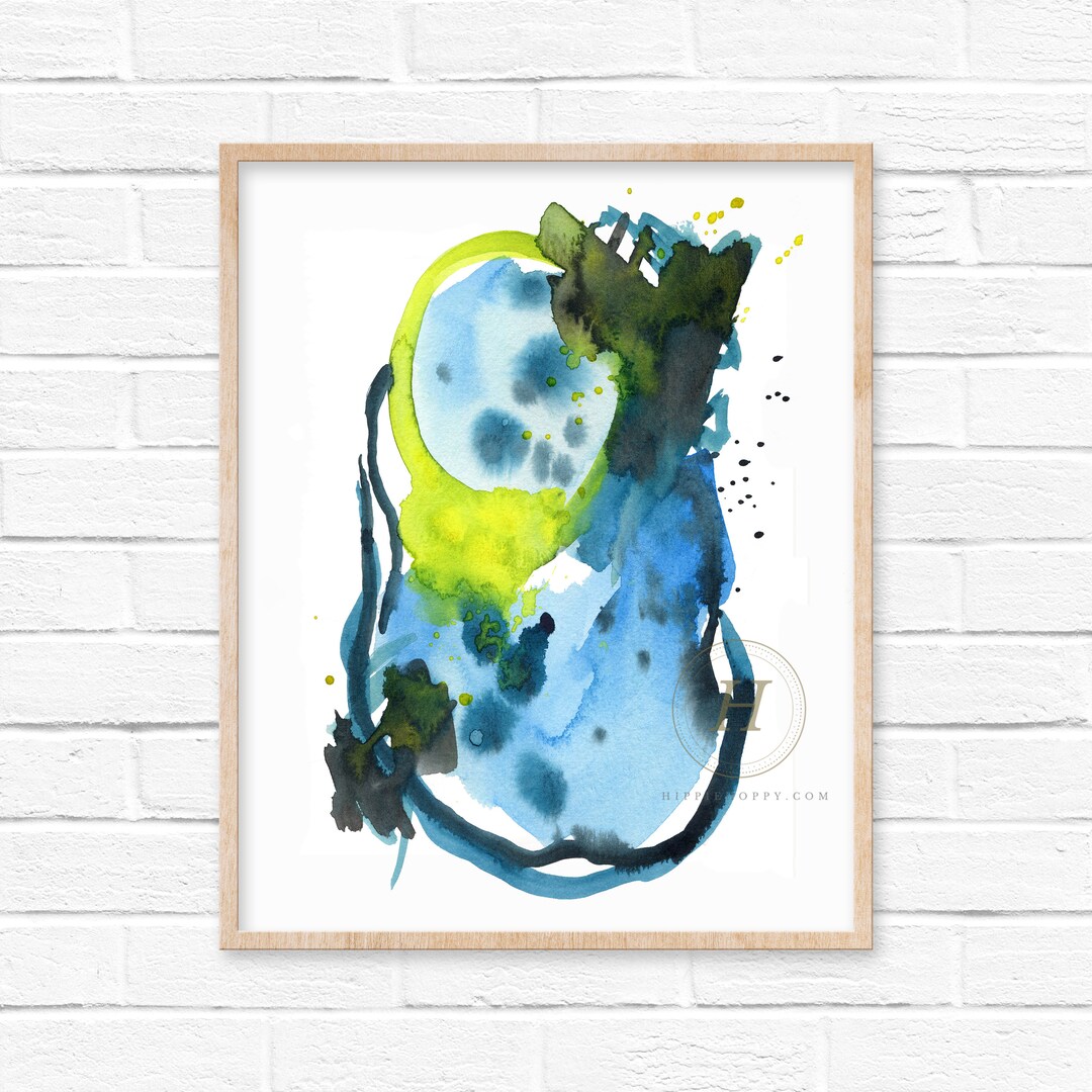 抽象的な水彩画 - Etsy 日本