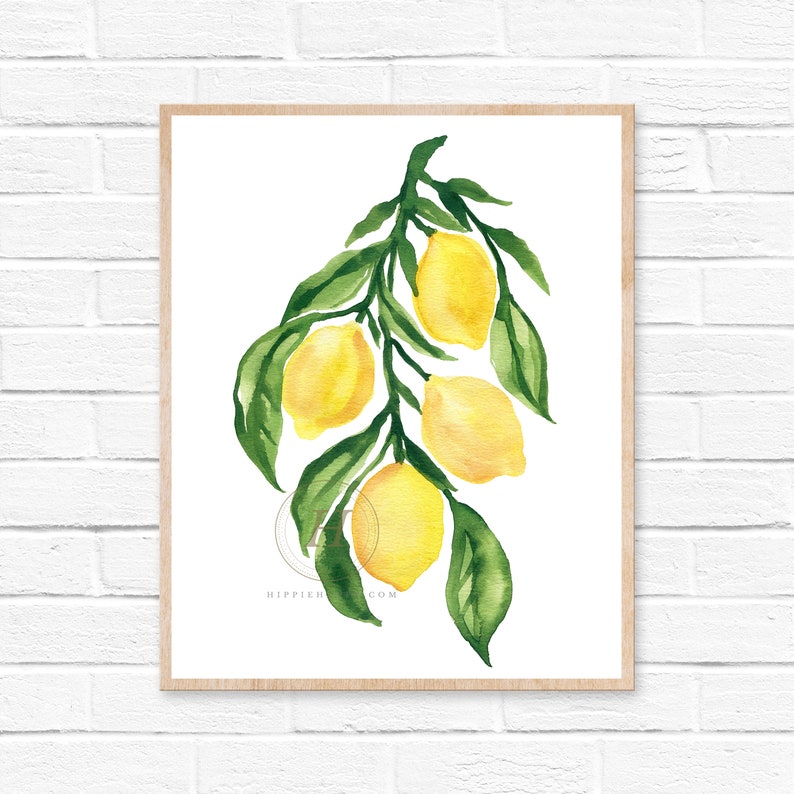 Lemon Art Prints, Set of 2 by HippieHoppy image 10