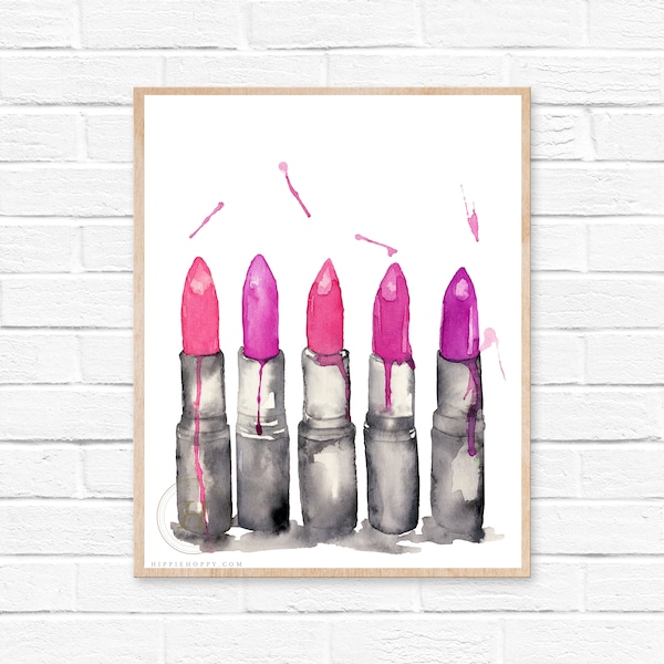 Lipstick Wall Art Etsy