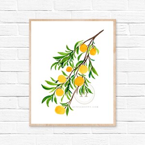 Orange Watercolor Print