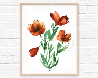 Flowers Watercolor Print