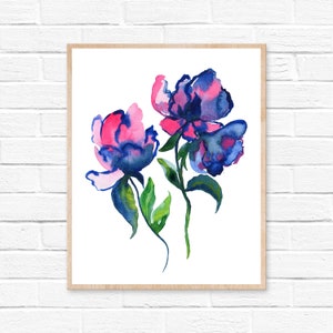 Flowers Watercolor Print