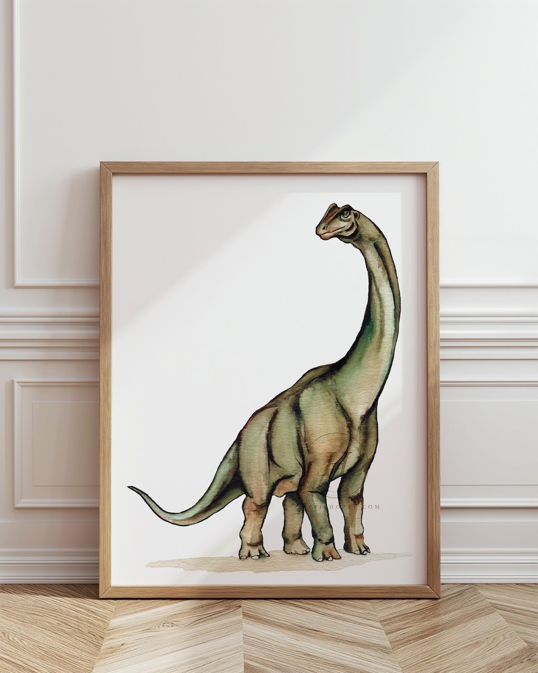 Dinosaur Nursery Art Print Boys Wall Decor, Dino Poster, Brachiosaurus ...