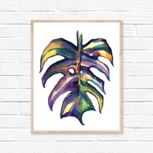 Monstera Watercolor Print