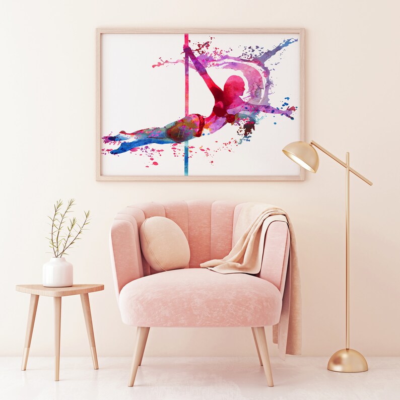 Pole Dancing Art Print, Painted by HippieHoppy image 5