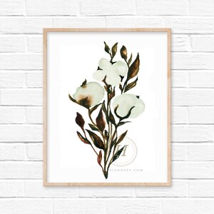 Cotton Watercolor Print