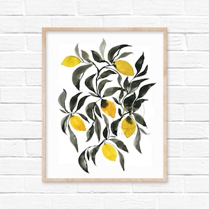 Lemon Watercolor Print