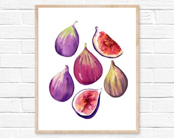 Watercolor Fig Print