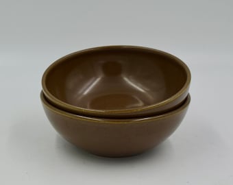 Russell Wright Casual China Brown Cereal Bowls Set of 2 Bowls Iroquois China Circa 1950s