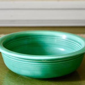 Fiestaware Original Green 5-1/2&quot; Fruit Bowl Berry Bowl Early Backstamp Markings