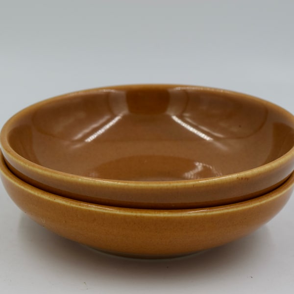 Russell Wright Casual China Nutmeg Brown Small Bowls Set of 2 Bowls Iroquois China Circa 1950s