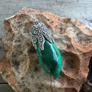 Natural BIG Malachite Crystal Point Talisman Pendant ~ Stone of Transformation, assisting one with change