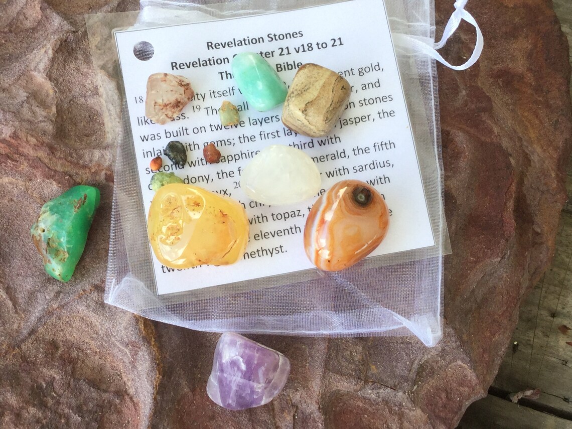 Revelation Stones Stones of the Bible Revelation 21 19 to Etsy