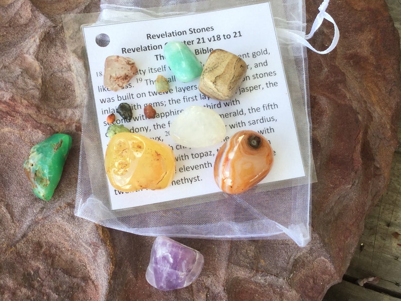 Revelation Stones Stones of the Bible Revelation 21 19 to Etsy