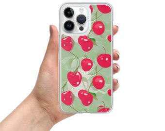 Cherry Print Clear Case for iPhone®