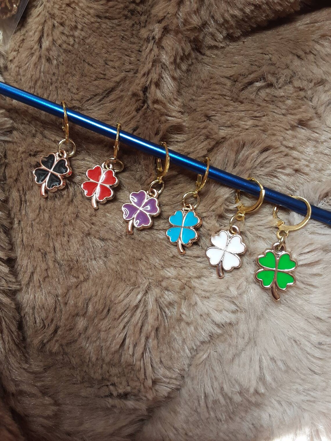 ESM8 Four Leaf Clover Stitch Marker Progress Keeper for Both Etsy