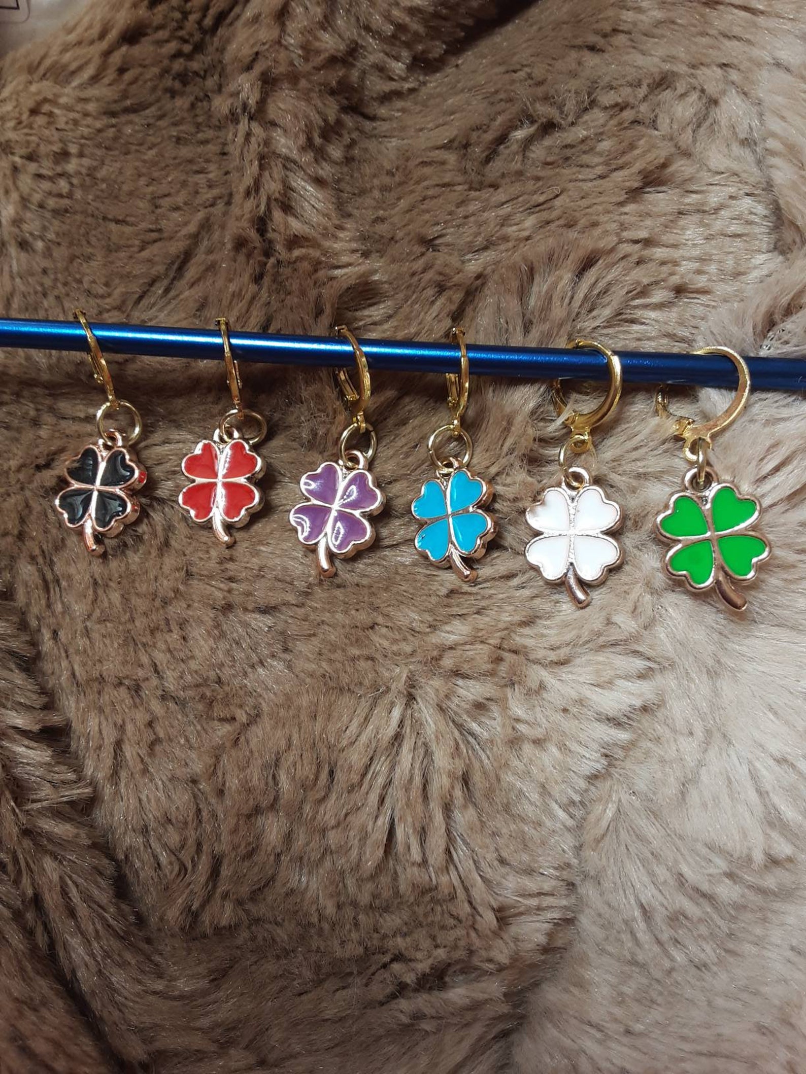 ESM8 Four Leaf Clover Stitch Marker Progress Keeper for Both Etsy