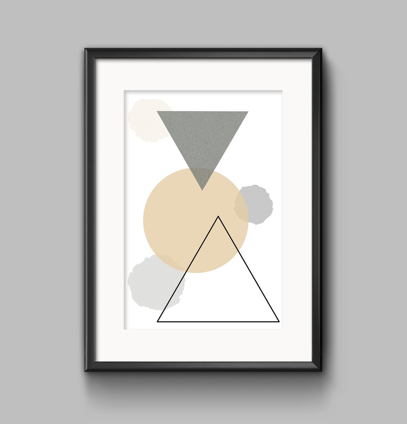 Printable Geometric Wall Art Set Gray Tan and Black - Etsy