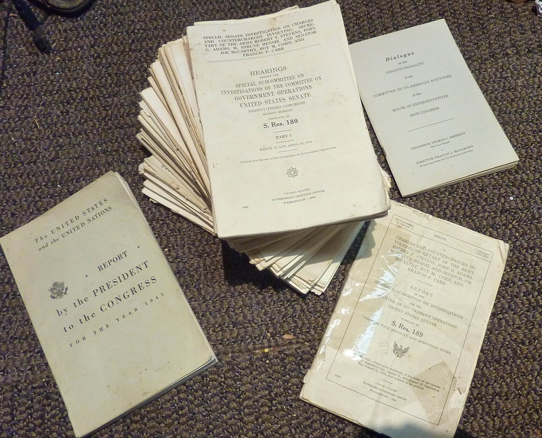 Mccarthy Hearings, Complete Transcript Printed in Daily Pamphlet Form ...