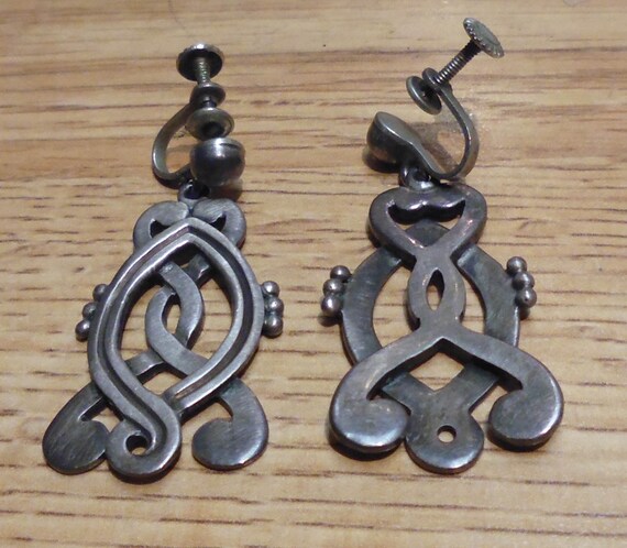 Very old Sterling silver earrings made in Taxco M… - image 3