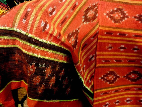 Woven Ikat, Laos, silk, long,  old but like new. … - image 5