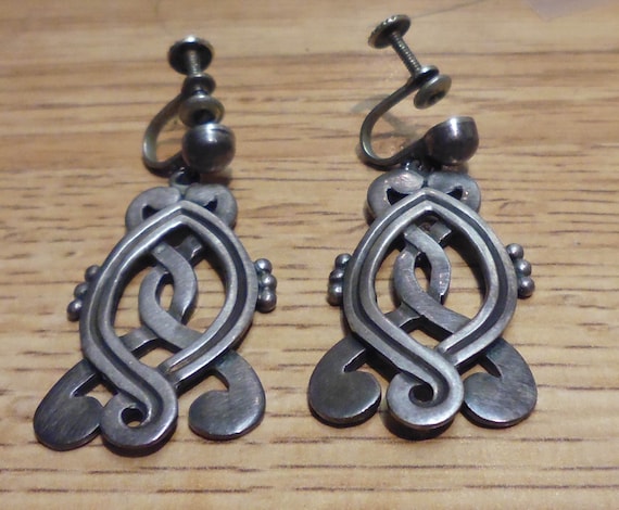 Very old Sterling silver earrings made in Taxco M… - image 1