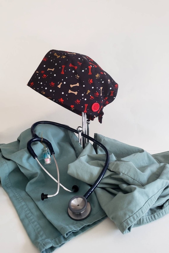Scrub Cap With Buttons, Unisex Medical Cap, Surgical Cap  display picture 1