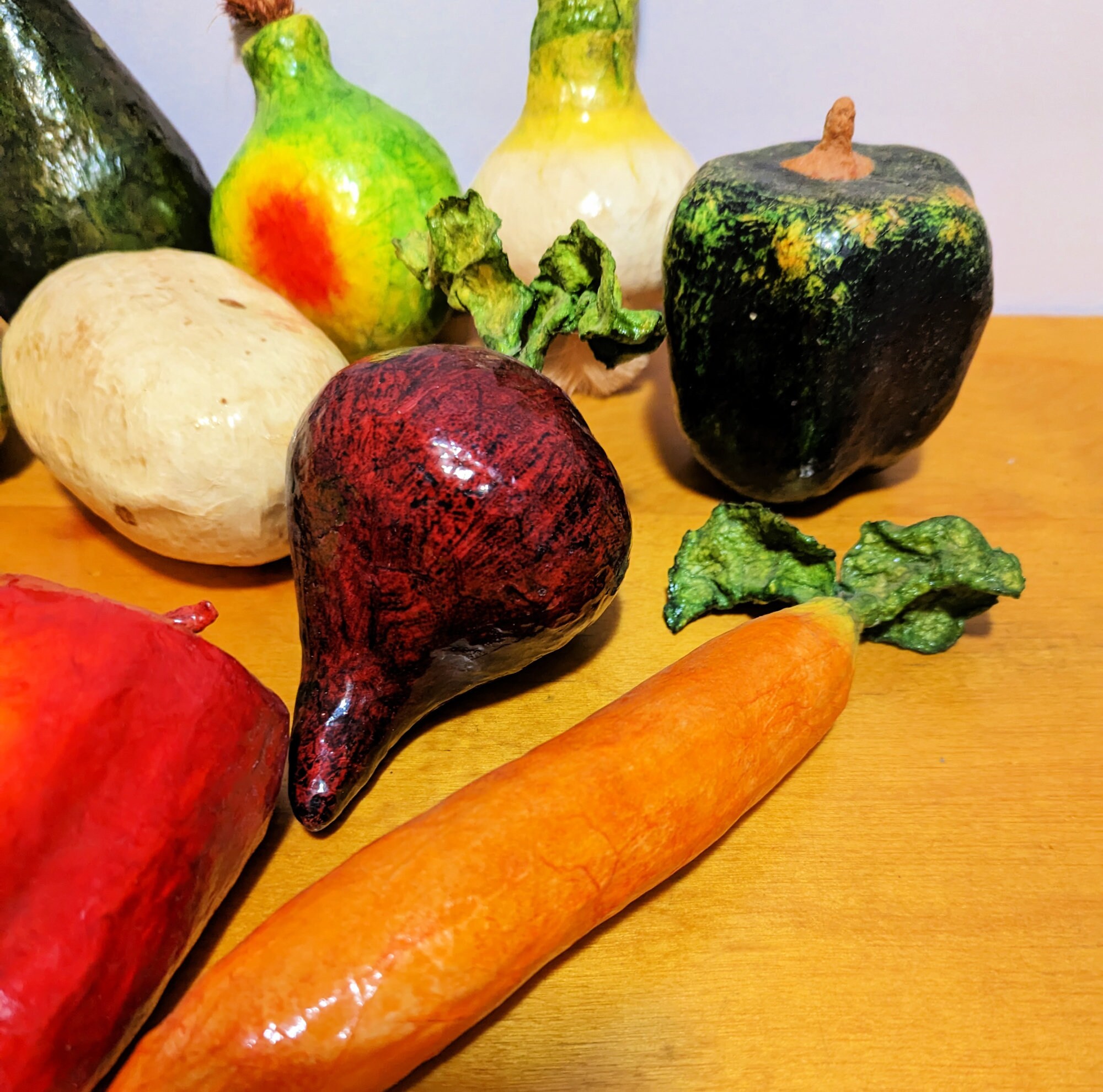 Vintage Paper Mache Vegetables Etsy