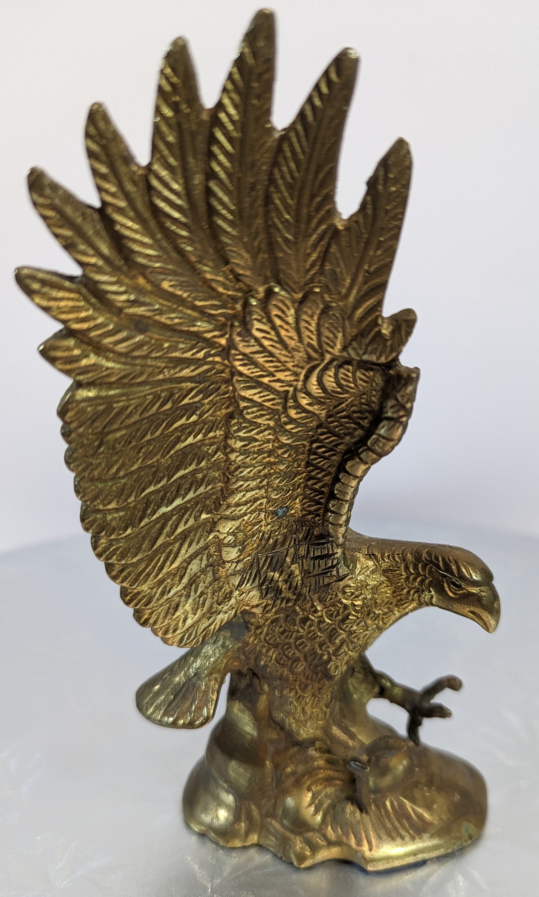 Vintage Brass Eagle Figurine Etsy