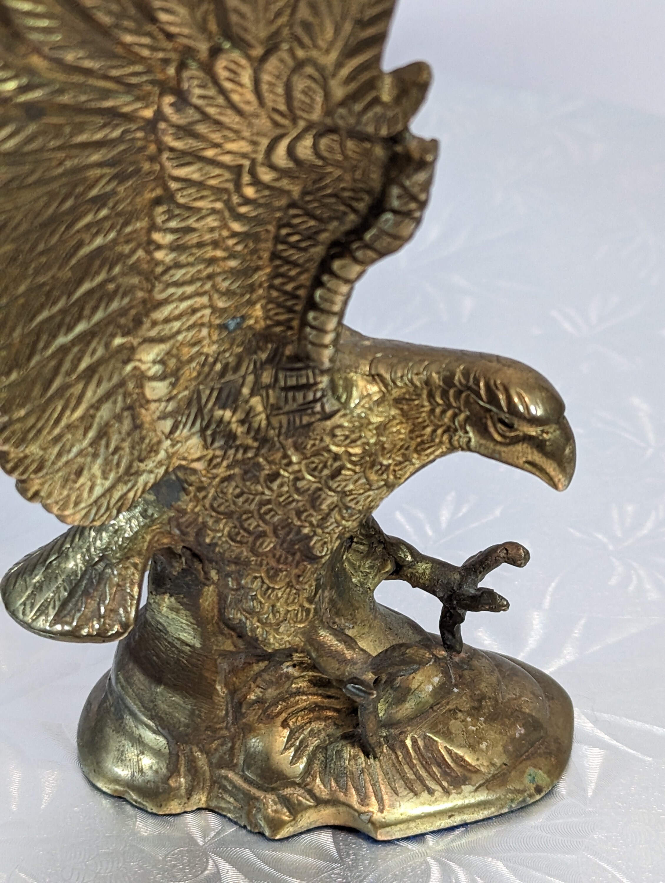 Vintage Brass Eagle Figurine Etsy