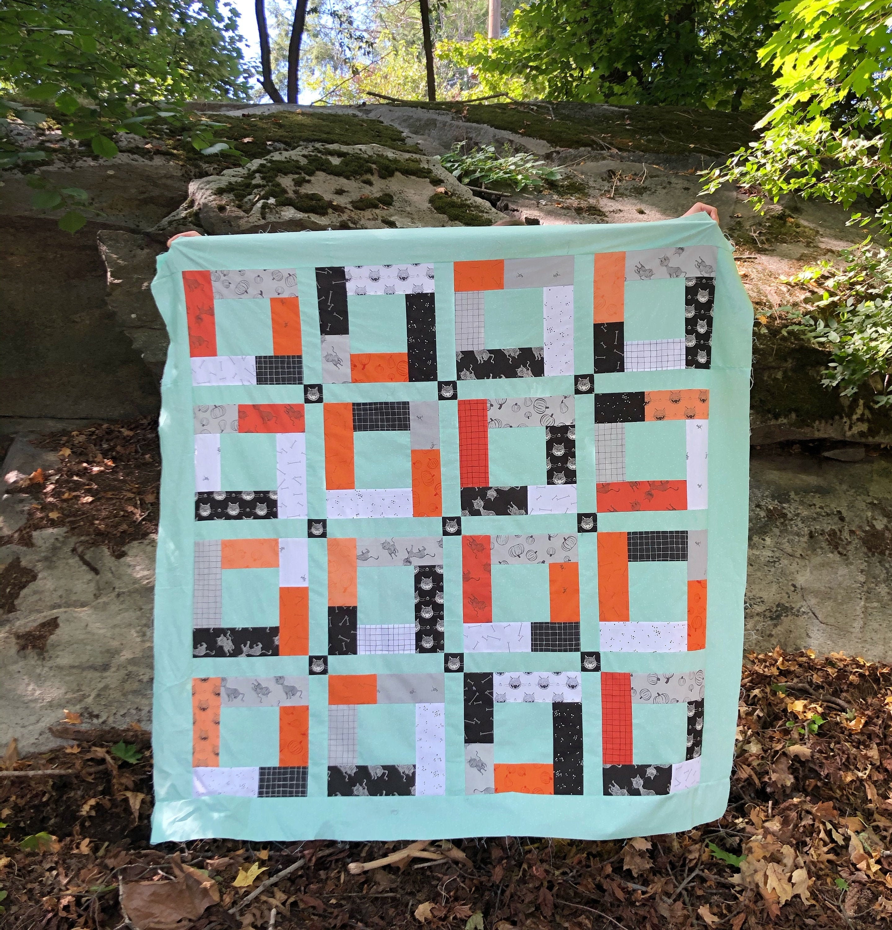 Log Cabin-ish Quilt Pattern | Beginner Friendly PDF | Modern Log Cabin ...