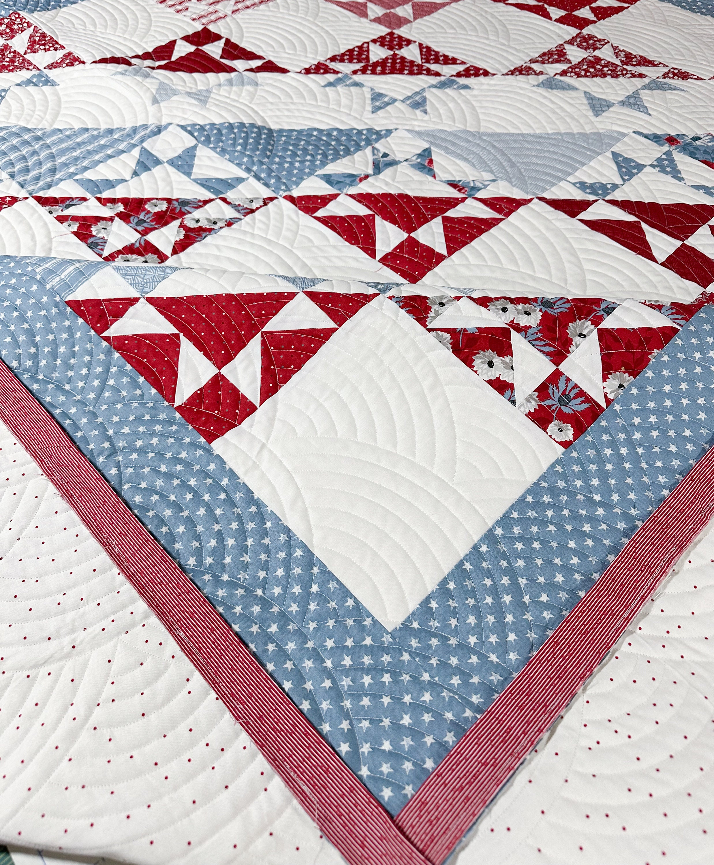 Liberty Stars and Stripes Quilt Pattern | Patriotic Star Quilt PDF ...