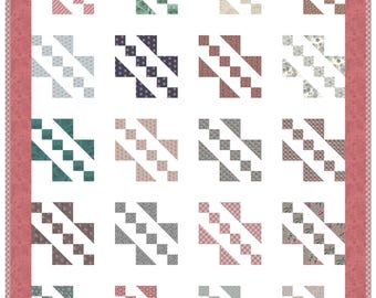 Modello per trapunta Jane in the Park / Trapunta in tessuto Jane Austen / PDF compatibile con Fat Quarter / Riproduzione della trapunta Mansfield Park