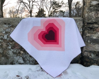 Alma Quilt Pattern PDF – Heart Quilt – Easy Modern Quilt – Valentine Quilt – Love Quilt – Beginner PDF