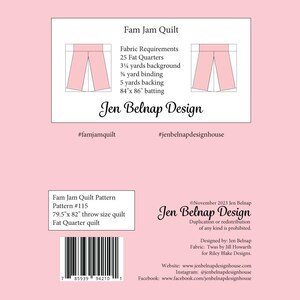 Fam Jams Quilt Pattern | Pajama Quilt | Christmas Quilt Pattern | Fat Quarter Friendly Quilt | PDF Quilt Pattern Download image 8