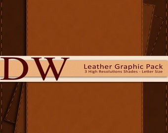 Leather Background  - Digital Files - 3 HIGH Resolution Backgrounds with Stitching 8.5"x11" - INSTANT DOWNLOAD - .png files