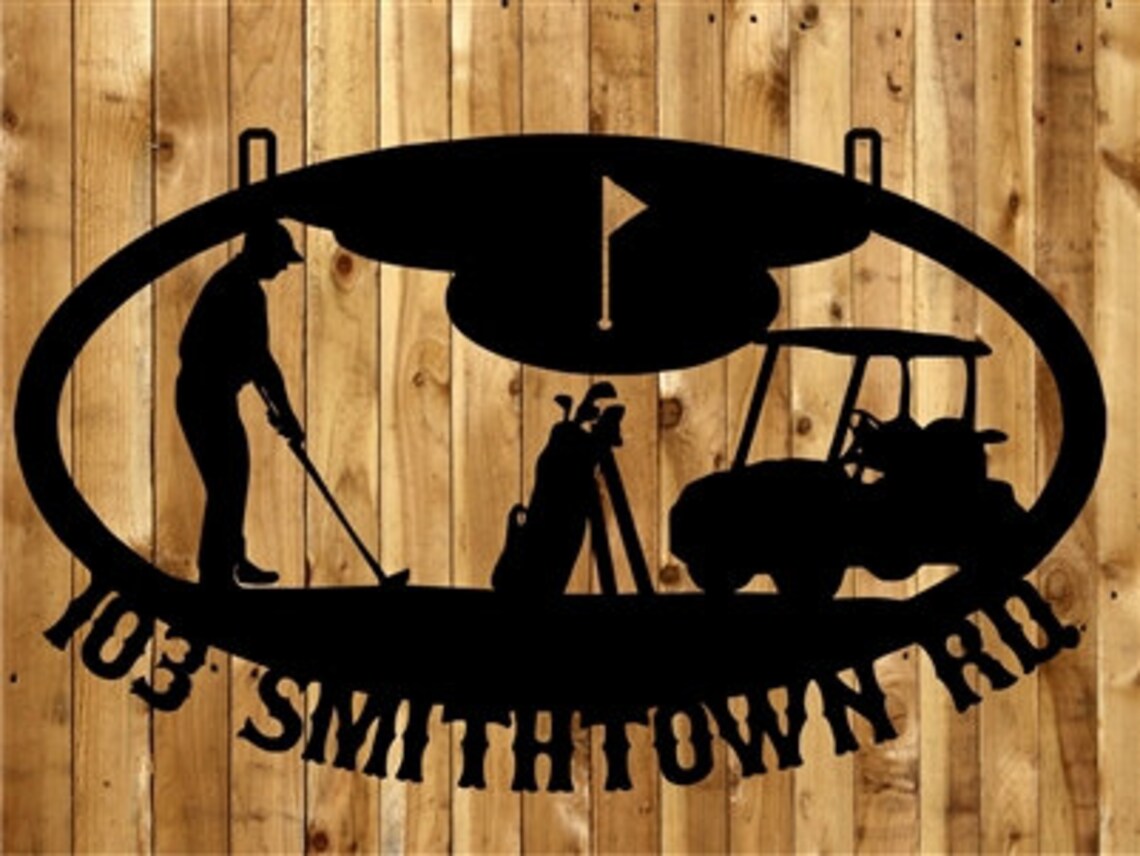 Metal GOLF Golfer SIGN Golf Decor golf clubs Personalized Etsy