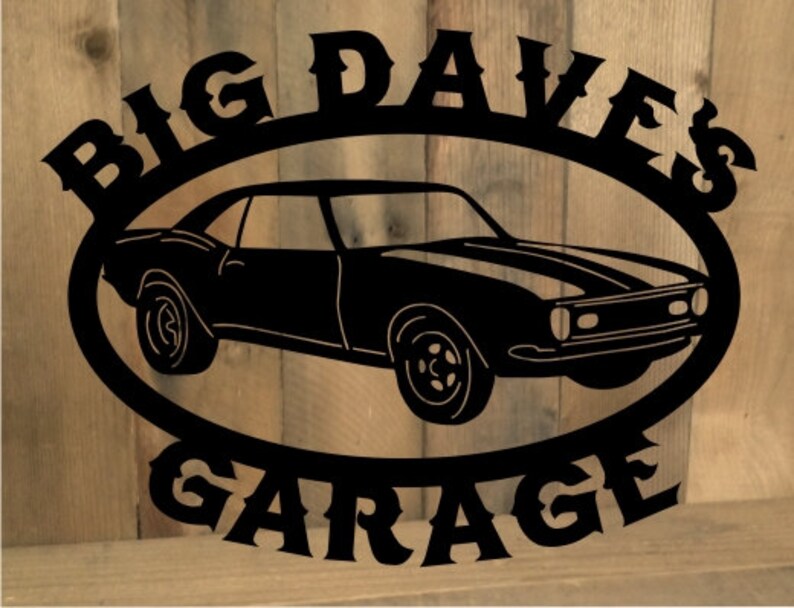 Metal Camaro Sign Personalized Garage Sign Classic Car 1968 Etsy