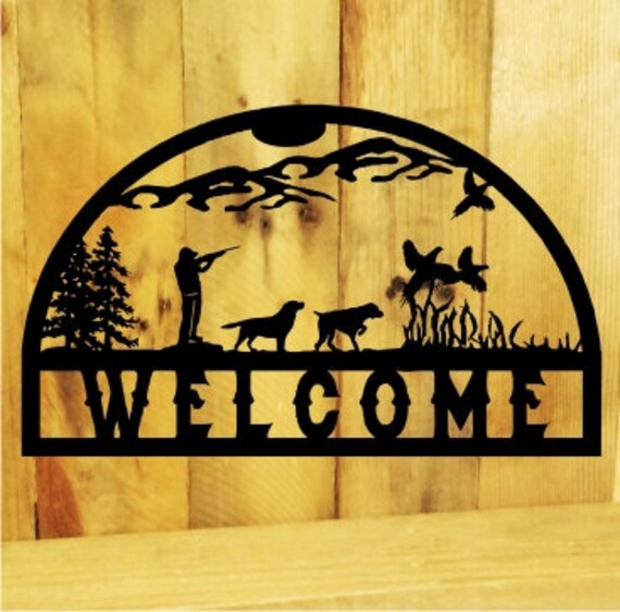 Rustic Decor Log Cabin Decor Bird Hunter Pheasant Hunter Metal Etsy