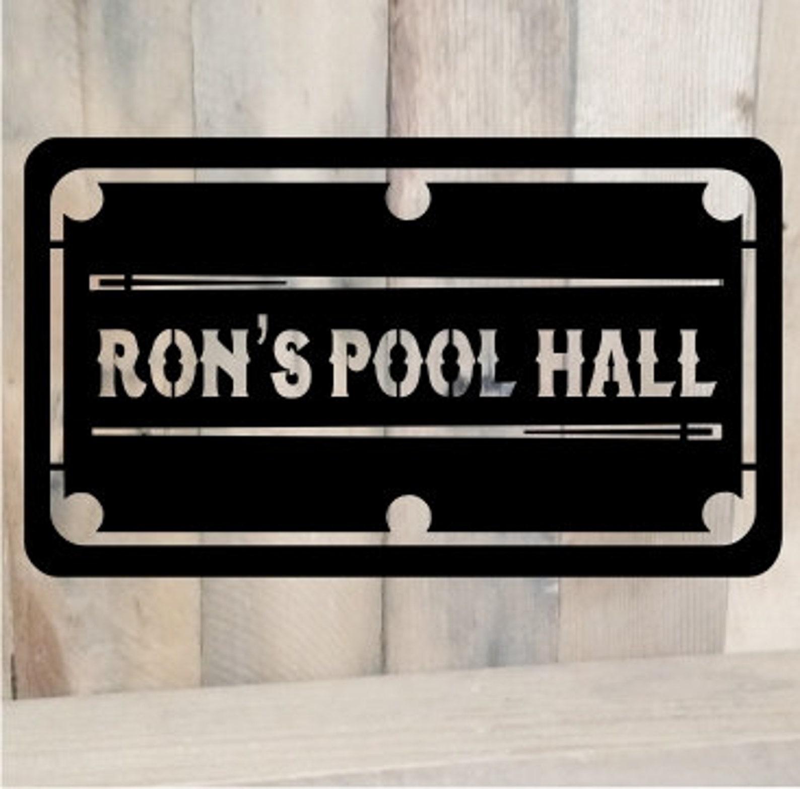 Metal Cut pool table sign pool room sign billiards sign sign Etsy