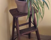 Decorative Bilbo Baggins Bench, Wood Step Ladder, Book Shelf, Plant Stand, Farmhouse Shabby Chic, Primitive Bath Towel Holder