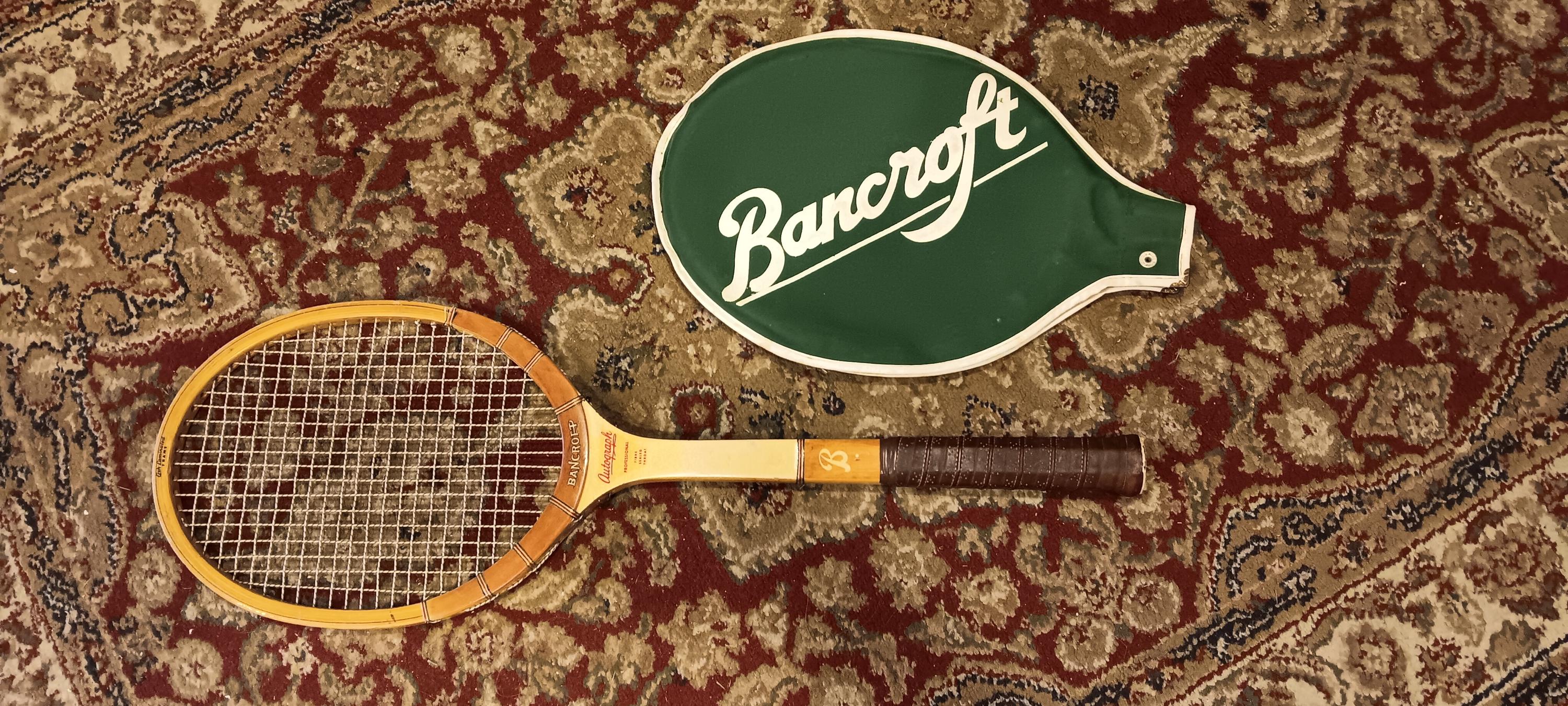 テニス 希少Bancroft 木製テニスラケット ビンテージ