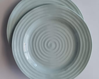 Sophie Conran Side Plates, Salad Plates,  Side Plates, Light Blue Green Salad Plates, Portmeiron Sophie Conran Celadon 8" Plates