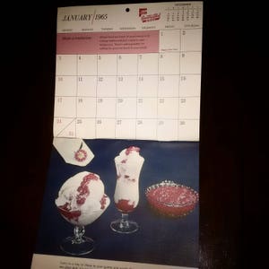 Ice Cream, Vintage Advertising, 1960&#39;s Fairmount Ice Cream Calendar & Ordering List, Vintage 1960s  Christmas Calendar