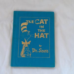Vintage Katze im Hutbuch, Vintage Kinderbücher, Sammlerbücher, Dr. Seuss, Blaue Katze im Hutbuch, Caldecot Award