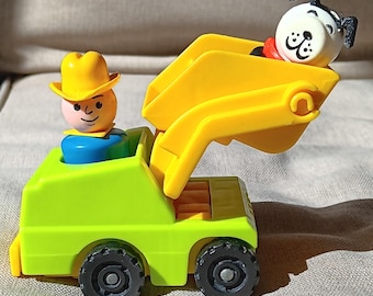Vintage Fisher Price Little People Toys, FP Helicopter, Vintage Toys, Fisher Price