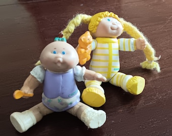 Vintage Cabbage Patch Kinder, Vtg Cabbage Patch Puppe, posierbare kleine Puppen, 1984 Kleine Cabbage Patch Puppen, Cabbage Patch Baby, Vintage Spielzeug