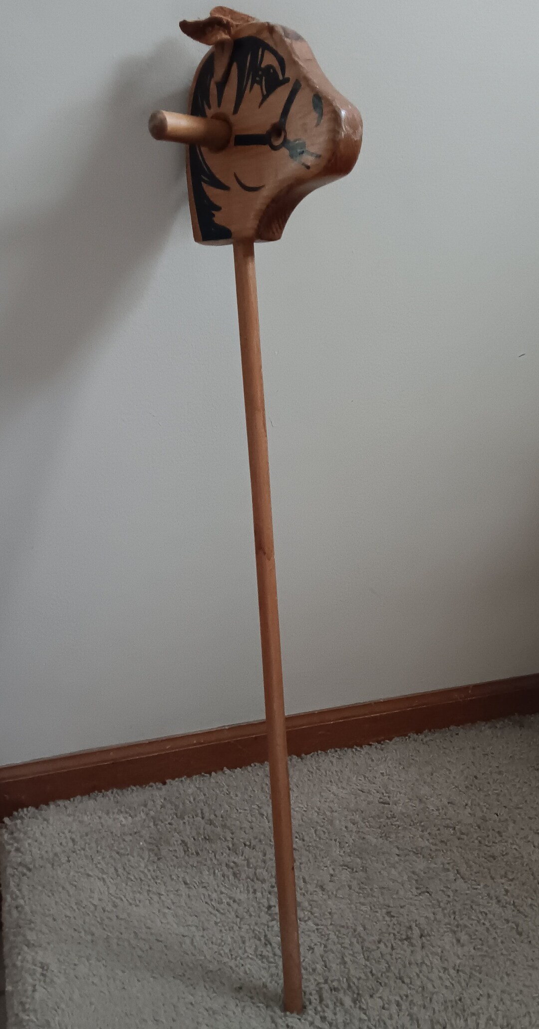 Hobby Horse Vintage Vtg Wood Stick Pony Primitive Cowboy Etsy