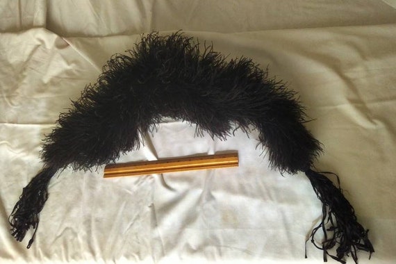 Ostrich Feather Boa Vintage, Antique Feather  Wra… - image 3