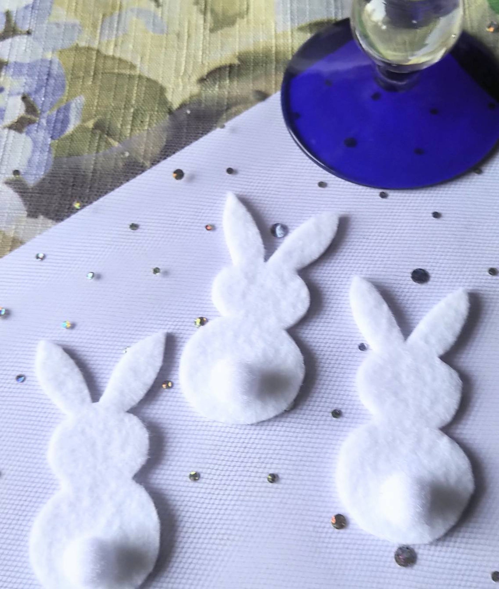 Felt Rabbit Stickers Bad Bunny Stickers, Felt White Rabbit Stickers, Rabbit Stickers, Felt ...